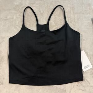 Girlfriend Collective 1031 Cleo Halter Tank Top/Sport Bra -Size XL -Black-New